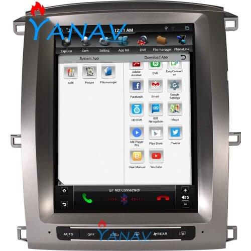 Car Stereo radio Player Tesla style FOR-Toyota land cruiser lc100 2003-2007 Car GPS Navigation vertical screen car video player