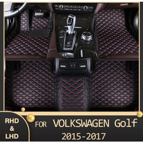 MIDOON Car floor mats for Volkswagen GOLF Sportsvan 2015 2016 2017 Custom auto foot Pads automobile carpet cover