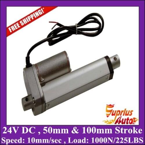 Free Shipping 4pcs 50mm & 4pcs 100mm stroke 225lbs/ 1000N load linear actuator with 10mm/s speed actuator linear to Brazil