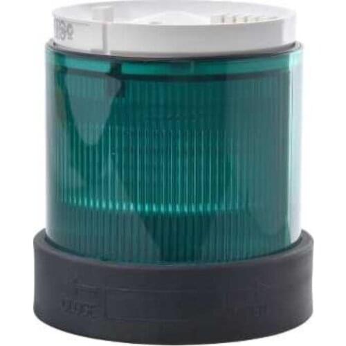 XVBC2B3 Illuminated unit for modular tower lights, plastic, green, Ø70, steady, integral LED, 24 V AC/DC