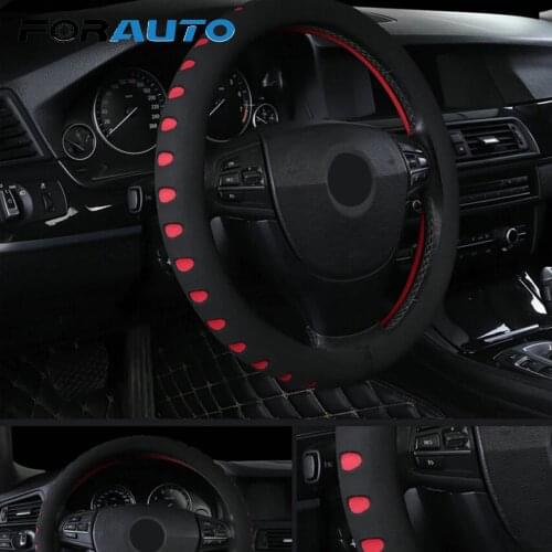 FORAUTO Car Steering Wheel Cover Car Steering-wheel Covers EVA Punching Diameter 38cm Fit For Most Cars Interior Accessories
