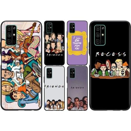 Cartoon Friends TV For Huawei Honor 50 SE V30 View 20 V20 30i 30S 30 20S 20E 20i 20 Lite Pro Plus Soft Phone Case