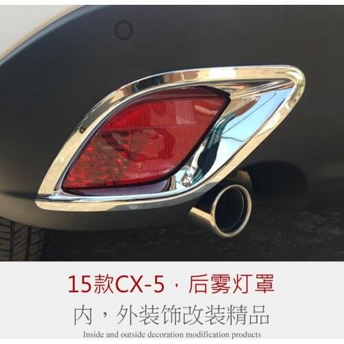 For Mazda Cx-5 Cx5 2013 2014 2015 2016 Bumper Fog light Chrome Garnish Car Rear Tail Lights Lamp Shade Frame Trim Cover Styling