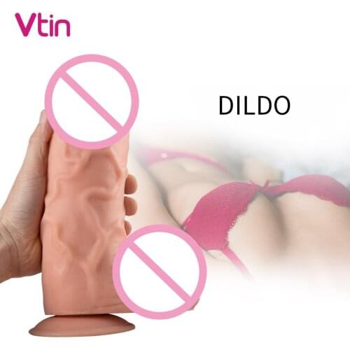 Skin Feeling Realistic Dildo Flesh Brown Black Dildo For Woman Huge Big Penis Sex Toys for Woman Strapon Female Masturbation