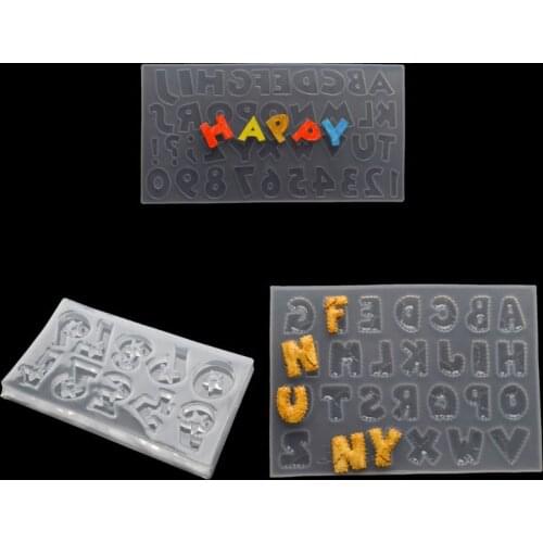 Handmade Number Letters Resin Casting Mold Alphabet Letter Pendant UV Resin Silicone Mold Jewelry Making Tools Art Craft