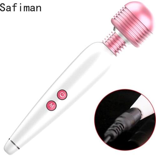 HEYIYI Powerful oral clit vibrators for Women USB Rechargeable AV Magic Wand Massager Vibrator Adult Sex Toys for Women