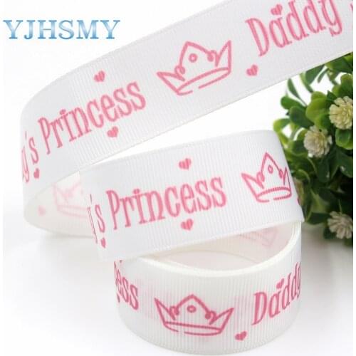 I-19330-837,25mm 5yards Crownprince transfer Printed grosgrain Ribbons,bow cap DIY handmade accessories decorations