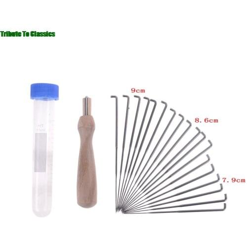 18Pcs 3 Sizes Felting Needles Wool Felt Pocked Needles Set DIY Craft Felt Tools with Wood Handle with Bottle