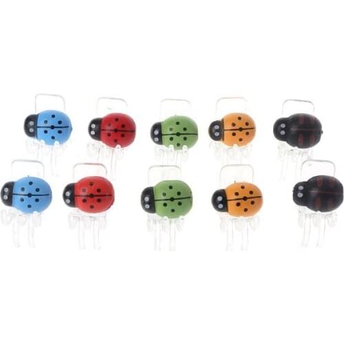 10 Pack Ladybug Orchid Clips Garden Flower Cymbidium Plastic Clip Stem Support Clips for Supporting Stems Stalks Vines Grow