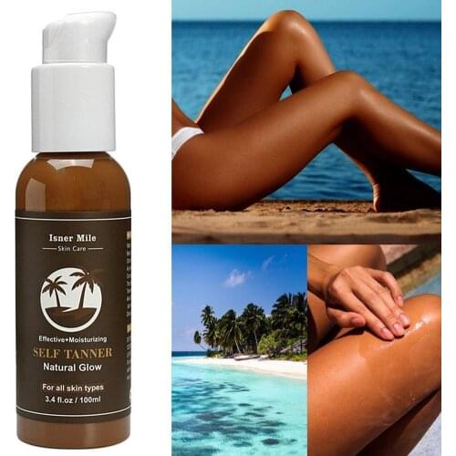 30/100MLml Body Self-tanning Bronzer Face Sunbathing Tanning Sunscreen Lotion Sun Oil Foundation Tanning Cream Agent Tannin X2P7
