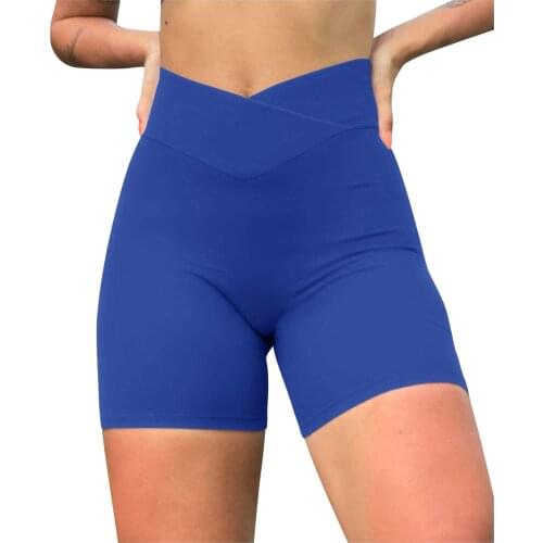 Summer Womens High Waist Sports Short Yoga Workout Running Fitness Leggings Solid Color Thin Lifting Push Up Cycling Shorts