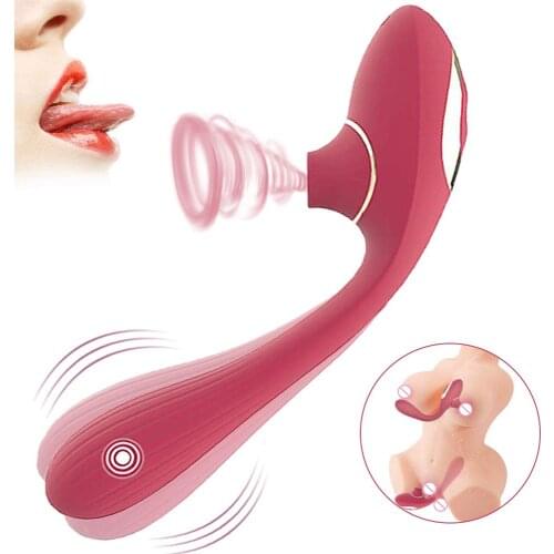 Clit Sucker 2 In 1 Vibrators for Women 10 Frequency Sucking Vibrating Waterproof Masturbator G Spot Clitoris Stimulator Sex Toys