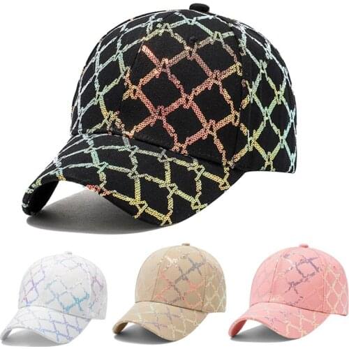 2021 new sequin cool baseball cap with letter pattern cap, casual wild couple hat