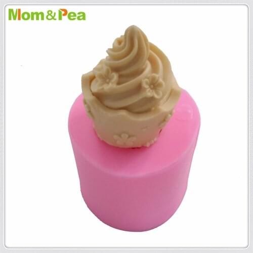 Mom&Pea MPA1920 Icecream Cupcake Shaped Silicone Mold Cake Decoration Fondant Cake 3D Mold Food Grade