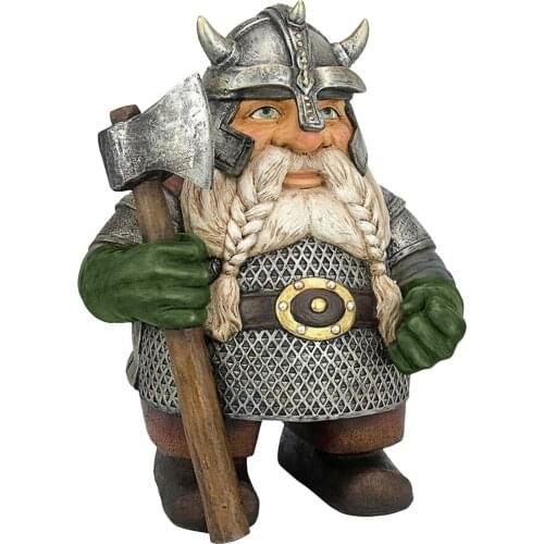 Vikings Victors Norse Statue Dwarf Gnome Nordic Style Cartoon Character Sculpture Resin Figurines Lawn Yard Garden Decoration