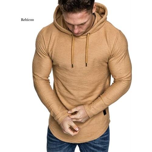Mens Solid Color Sweatshirt Fashion Mens Hoodie Spring and Autumn Winter Hip Hop Hoodie Male Long Sleeve New