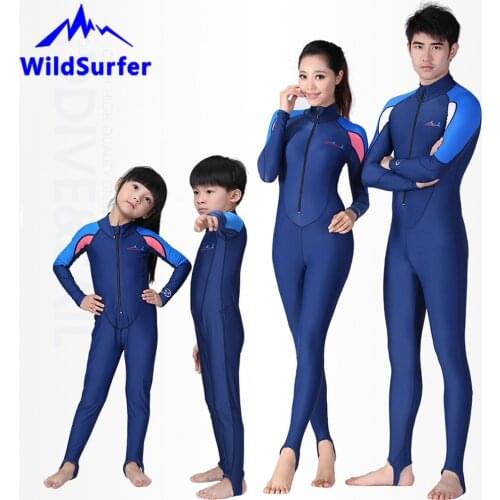 WildSurfer Family Long Sleeve Wetsuit Diving Jumpsuit One-piece Children Swimming Sun Screen Anti Jellyfish Anti-skidding W135
