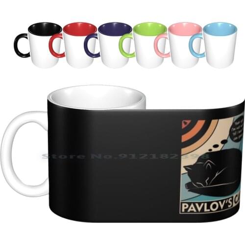 Pavlovs Cat Funny ( Clr ) Ceramic Mugs Coffee Cups Milk Tea Mug Pavlovs Cat Cat Funny Cat Funny Major Student Cat Lover