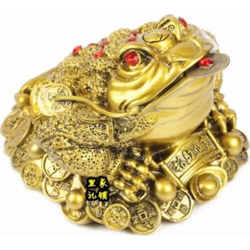 Animal resin Golden Mascot gold toad imitate copper handicraft geomantic put out an article town house to come open craft gift