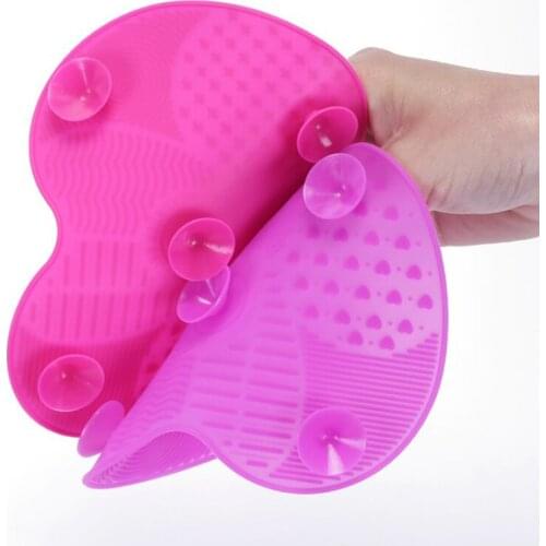 1 piece of silicone makeup brush cleaning pad makeup brush foundation makeup brush washing board gel cleaning pad hand tool