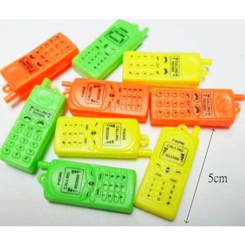 10piece mobile phone Vintage Plastic Necklace Pendant Charms for Retro Fashion Jewellery Chain clip Bead Cup Cake Topper