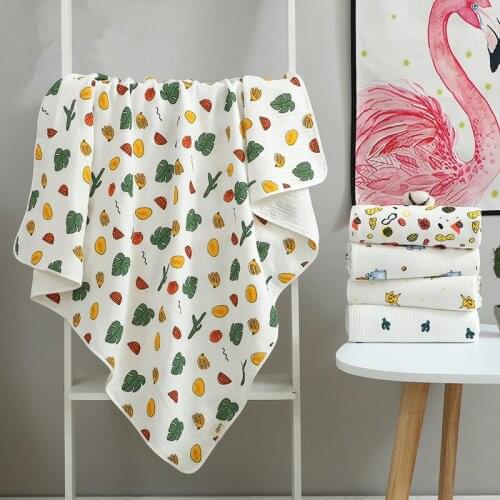 4 Layers super soft cotton muslin blanket baby swaddle baby summer blanket stroller cover Bath Towel baby receiving blanket