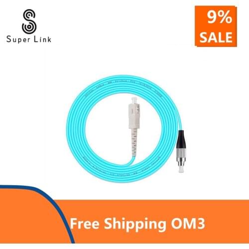 5PCS/lot SC/UPC -FC/UPC OM3 Fiber Optic Patch Cord 10G 50/125 Fiber Cable Multimode Simplex Optical Jumper1M 2M 5MFree Shipping