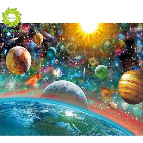 Old Street Home Diamond Painting Cross Stitch Pattern 5D Diamond Embroidery Starry Sky Home Decoration DIY diamond Art