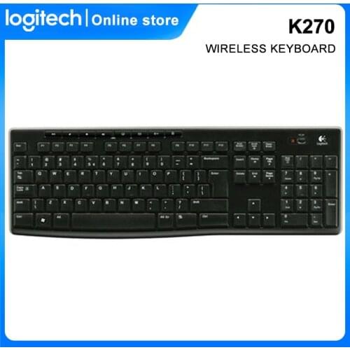 Logitech K270 Wireless Keyboard 2.4G Keyboard Laptop PC Gamer Genuine Standard Multimedia Ergonomics Kyebord for Computer
