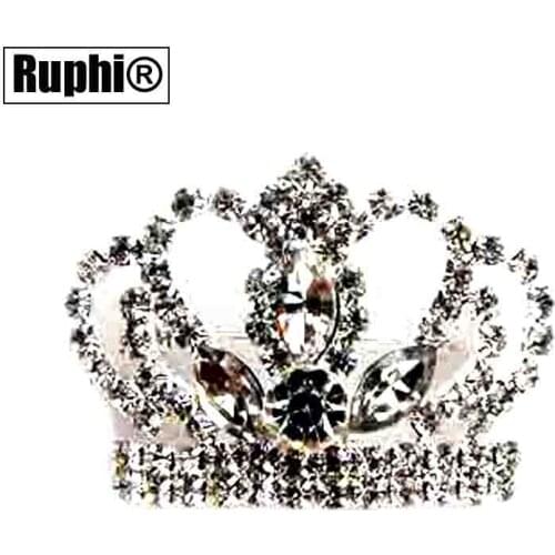 Silver Color Rhinestone Crown Charm Bar Pin Brooches Fashion Bridal Ornament wedding jewelry accessories 3Pcs X