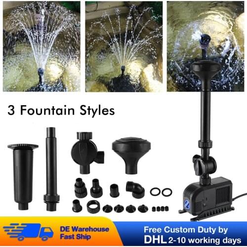 16W 25W 55W Fountain Pump Ultra-quiet With 7M Power Cord Waterproof For Garden Water Pump Aquarium Fountain 800 To 3000L/H