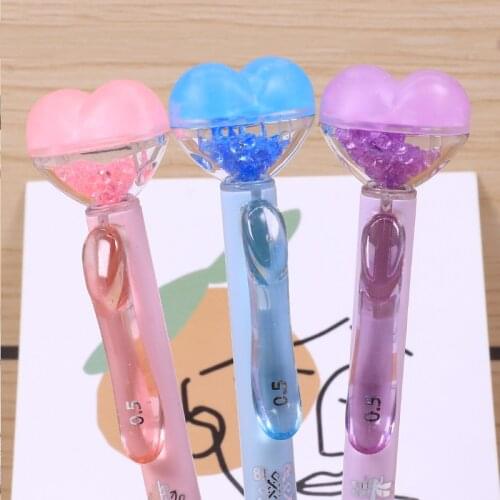 3PCS/lot 0.5/0.7mm heart Automatic Pencil Creative Press Mechanical Pencil With Eraser School Office Supplies Kawaii Stationery