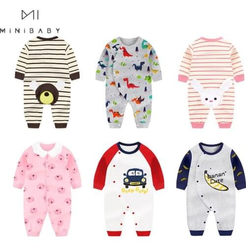 China Brand boys baby clothing 100% cotton cartoon baby girl clothes infant rompers spring cartes newborn-1-2 years Pajamas