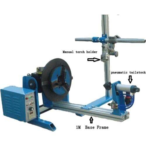 Combinatorial Welding Positioner Rotary Positioner 50KG With WP200 Chuck Center Holder 25mm