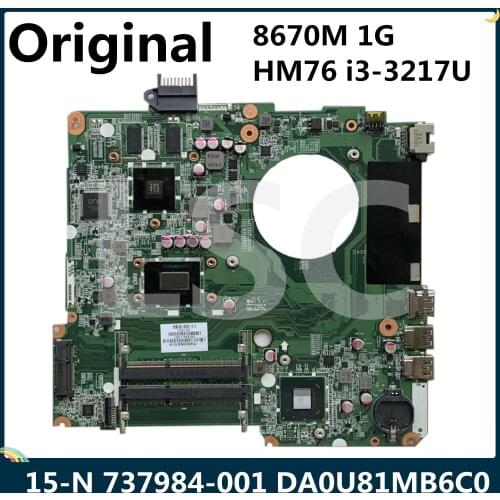 LSC For HP PAVILION 15-N Laptop Motherboard 737984-501 737984-001 737984-601 DA0U81MB6C0 8670M 1G HM76 I3-3217U