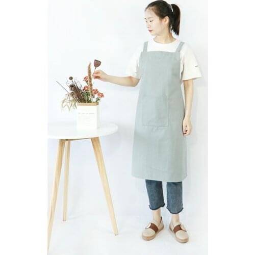 Fashion Canvas kitchen Aprons For Woman Men Chef Work Apron For Grill Restaurant Bar Shop Cafes Beauty Nails Studios Uniform