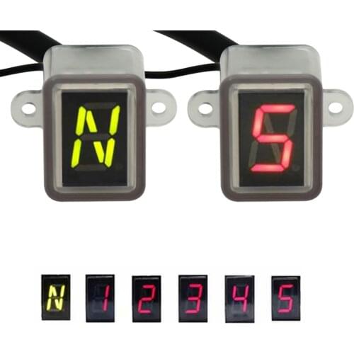 Motorcycle 6 indicator display Digital Gear off-road motocross light Neutral Gear to 6 files speedometer