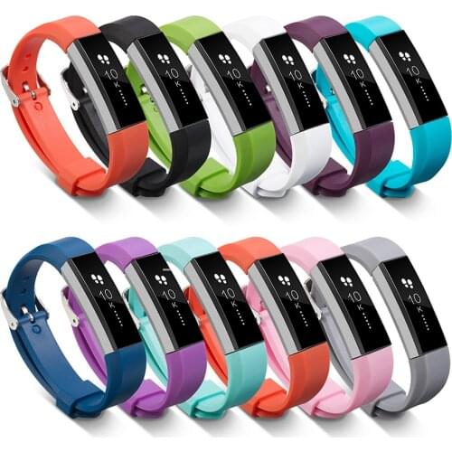 Soft Silicone Secure Adjustable Band For Fitbit Alta HR Band Wristband Strap Bracelet Colorful Replacement Accessories