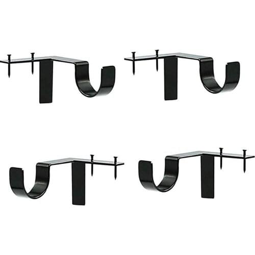 Portable 4pcs/Set Curtain Rod Brackets Heavy Duty Rod Holders For 3.5cm Rod Creative Curtain Rod Roman Rod Bracket