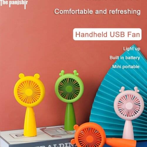 Handheld Fan Mini Fans Ventilador USB Rechargeable Fan With Night Light Silent Small Fan for Home Ventilador de Mano Ventoinha