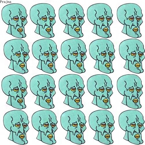 Prajna 10PCS Cartoon Anime Patches On Clothes Stripes Embroidered Patches For Clothing Iron On Patches DIY Patches For Clothes