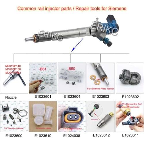 ERIKC Diesel Nozzle M0019P140 Valve Set Common Rail Injector Repair Kits for Piezo Siemens Injector Tools and Spare Parts