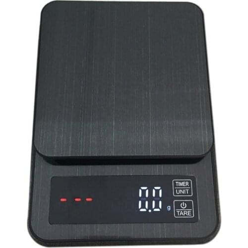Handmade Coffee Electronic Digital Scale Slim 3Kg/5Kg Coffee Weight Weighing Balance Gadget Durable Metal Platform Home
