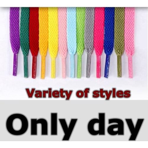 1Pair 36colors Flats Shoelaces Classic Shoe Laces Off Sneaker White Sports Men Women Children Shoelace Casual Shoe Strings