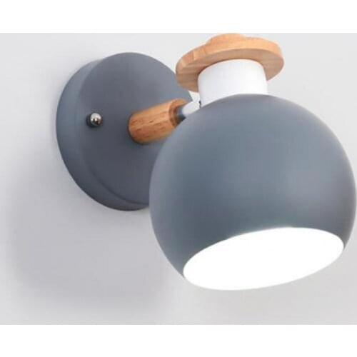 Nordic Solid Wood Bedroom Wall Lamp Modern Simple Colour wall Led Light Living Room Creative Passage Bedside Indoor Lighting