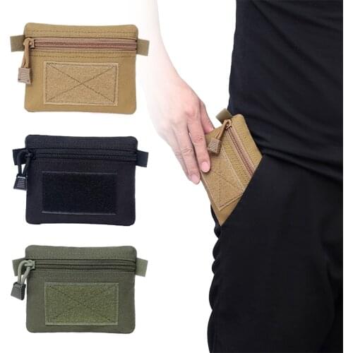 Tactical Wallet Key Coin Card Bag Military Money Pouch Pack Portable Zipper Waist Bag Outdoor Camping Hiking Hunting Bag