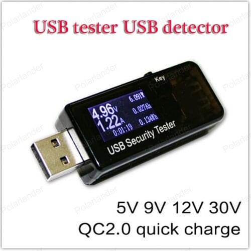 USB battery Tester Meter voltage current QC 2.0 quick Charger Mobile Power 5V 12V 20V 30V + Load Resistance resistor module 2A