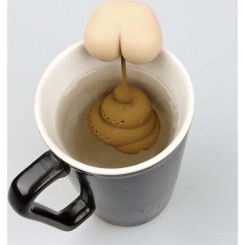 Funny Loose Leaf Tea Infuser Ball, Food Grade Silicone Stool Shape Hot Tea Infuser Tea Strainer Ball Filter