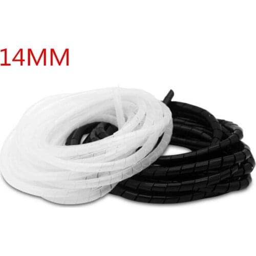 14mm 6m/rollHose protection wire case hose pipe cable finishing line with fixed bundle of wire Transparent Protection Wire Wind