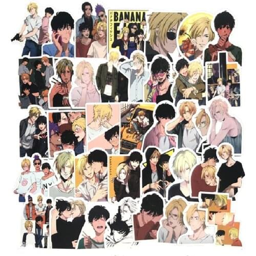 10/50Pcs Cartoon Anime BANANA FISH Stickers For DIY Stationery Laptop Skateboard Backpack Bicycle Waterproof Car Decal Sticker